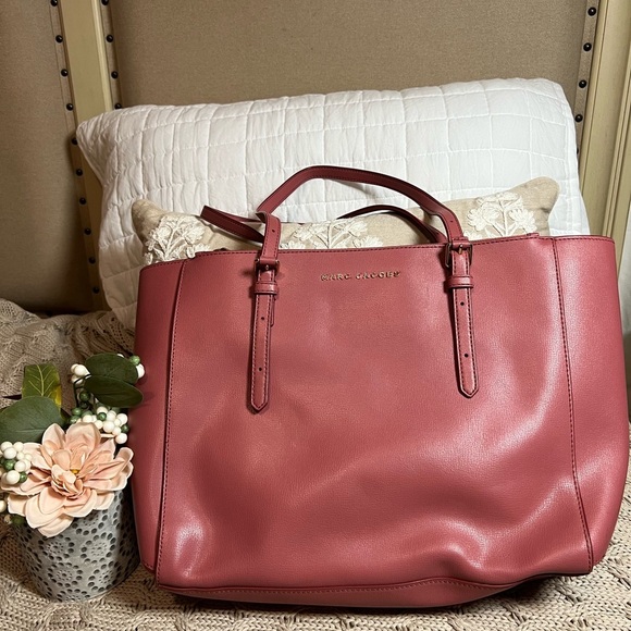 Marc Jacobs The Commuter Tote Pink Leather Tote Bag - Picture 1 of 8